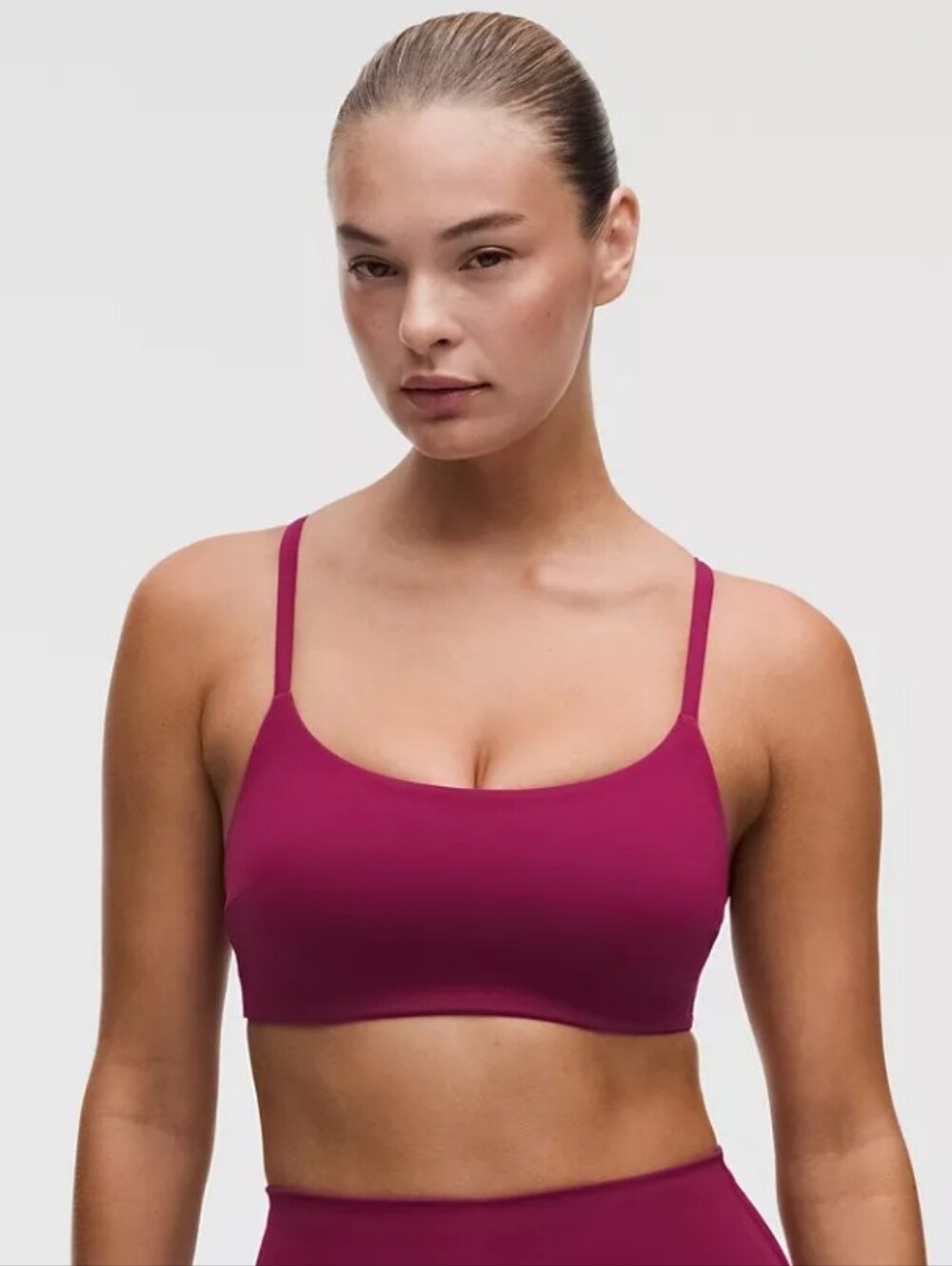 LULULEMON NWT Wunder Train Strappy Racer Bra C/D Size 2 MAGENTA Color